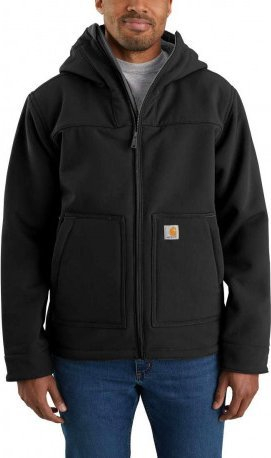 Јакна текстилна Carhartt Super Dux, со капуљача, за зима, црна, големина L