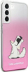 Kapak telefoni Karl Lagerfeld KLHCS22MCFNRCPI Choupette Eat, Samsung Galaxy S22+, hardcase, rozë