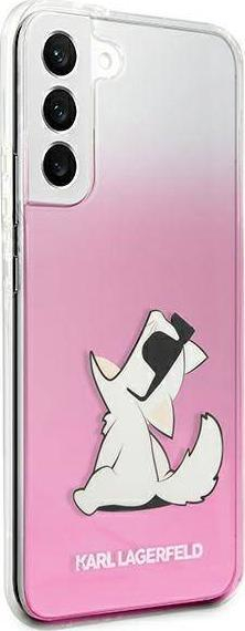 Kapak telefoni Karl Lagerfeld KLHCS22MCFNRCPI Choupette Eat, Samsung Galaxy S22+, hardcase, rozë