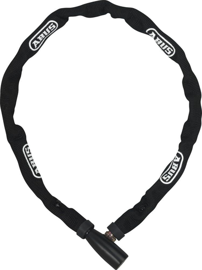 Zinxhir sigurie biçiklete Abus 1500/110 Web, 110cm, me bravë çelësi, i zi