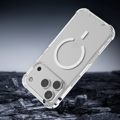 Kapak 4smarts Hybrid Case Ibiza për iPhone 17 Pro Max, MagSafe, transparent