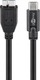 Kabllo USB Wentronic Goobay 67996, Micro USB B në USB C, USB 3.1, 1m, e zezë