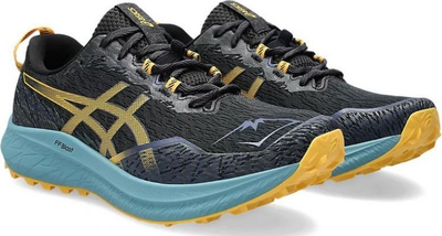 Atlete trail ASICS Fuji Lite 4 për burra, ASICSGRIP, FF Blast, të zeza me të verdha, nr 43