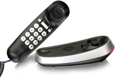 Telefon fiks Switel Telgo TE16, me ekran LCD, Caller ID, ngjyrë e zezë