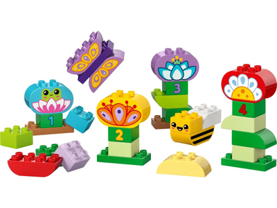 Set lodrash LEGO Duplo Creative Garden and Flowers 10444, kopsht me lule shumëngjyrëshe, për fëmijë