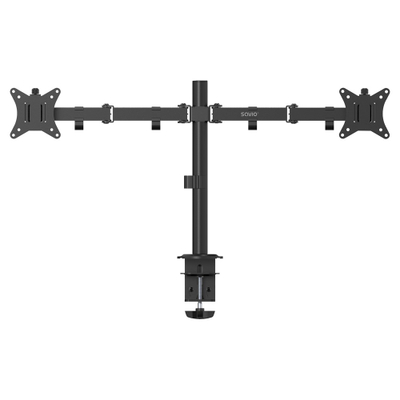 Mbajtëse tavoline për monitor Savio UM-03, për 2 monitorë 17-32", rrotullim i rregullueshëm, e zezë