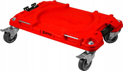 Platformë transporti Qbrick System Ultra HD PRO, mban deri 100 kg, me rrota, e kuqe