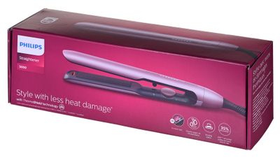 Drejtues flokësh Philips BHS530/00, pllaka qeramike, ThermoShield, rozë