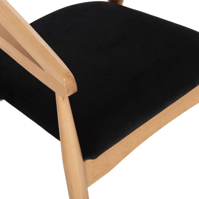 Karrige ngrënieje Komodus 55×49×80 Hcm (HM18012.02), zezë