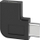 Adapter USB C Pro 90°, USB C mashkull me USB C femër, i zi