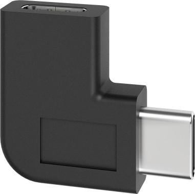 Adapter USB C Pro 90°, USB C mashkull me USB C femër, i zi