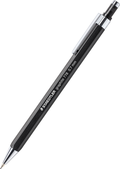 Laps mekanik Staedtler 778 Click, 0.7mm, fortësi B, i bardhë
