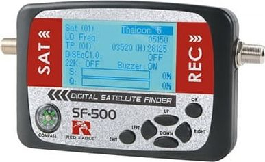 Мерна уред за сателитски сигнал Red Eagle SF-500, дигитален DVB-S S2, екран, црн