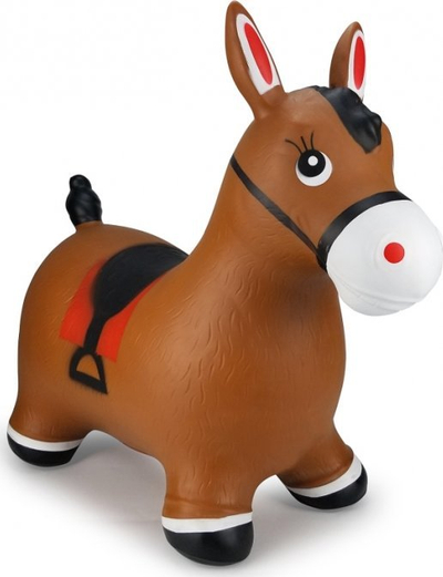 Коњ играчка скокач Jamara Hopping Animal Horse, со пумпа, кафеава