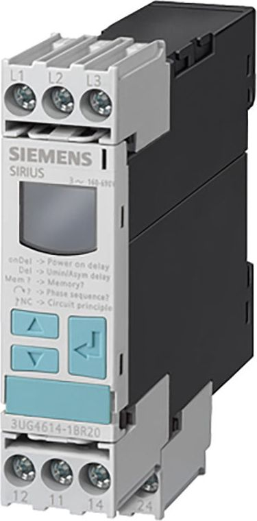 Relé mbrojtëse Siemens 3UG4616-1CR20, 160-690V AC, ekran LCD, 2P
