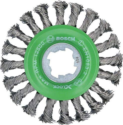Furçë disk Bosch X-LOCK, për Inox, 115mm, 0.5mm, e argjendtë