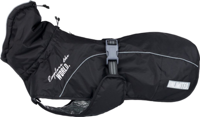 Pallto dimri për qen Trixie Explore, 62 cm e gjatë, me kapuç, e zezë