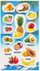 Ngjitësa dekorativë Ranok Creative Tropical Fruit Stickers, set me 14 copa, me fruta tropikale, shumëngjyrësh