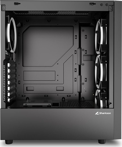 Kasa PC Sharkoon Wave ARGB, midi ATX, xham i temperuar, e zezë