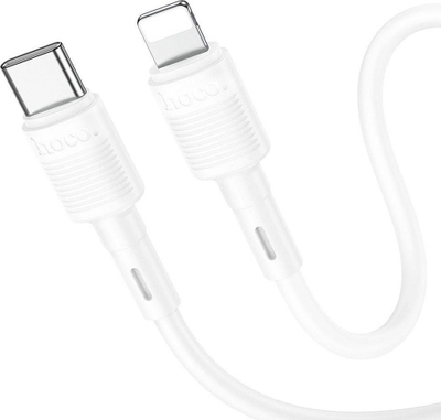 Kabllo karikimi Hoco X83 Victory, USB C në Lightning, PD 20W, 1m, e bardhë