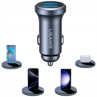 Karikues makine Usams CC320, 2x USB A, 2.4A, argjendtë