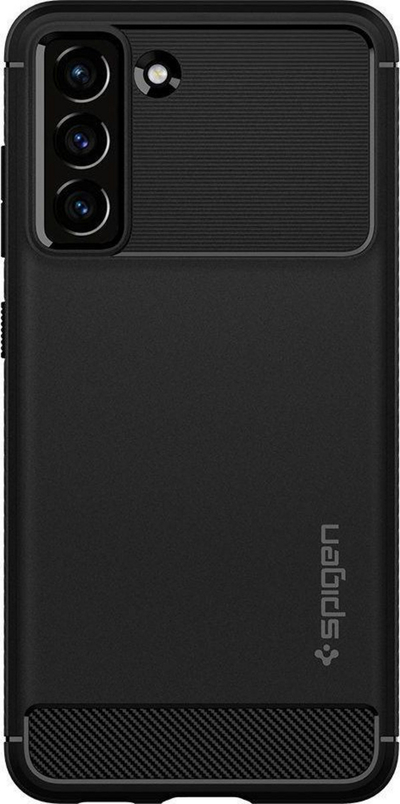 Mbrojtëse për celular Samsung Galaxy S21 FE 5G Spigen Rugged Armor, e zezë
