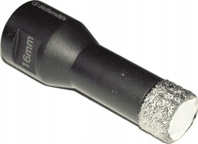 Freza me diamant Schmith Diamond Hole Saw M14, 16mm, për pllaka, e zezë