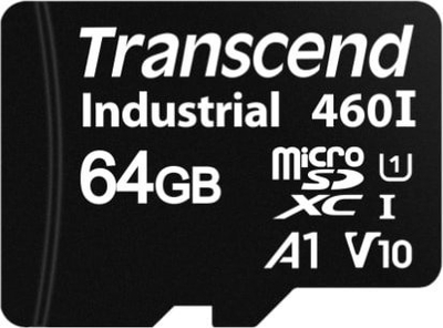 Kartë memorie Transcend 460I microSDXC, 64GB, Class 10 UHS I U3 A1 V10, e zezë