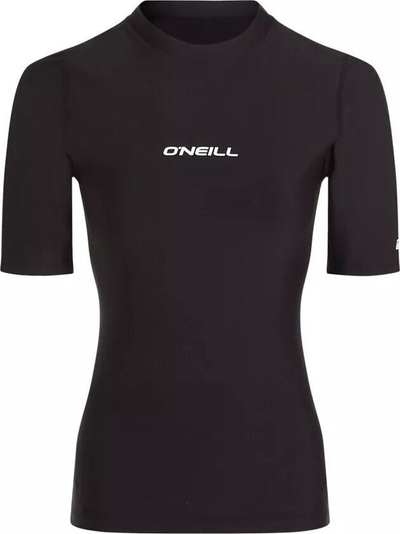 Bluzë lycra për not O'NEILL Essentials Bidart, UV 50+, me mëngë të shkurtra, e zezë