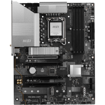 Pllakë amë MSI PRO Z890‑S WIFI, Intel Z890, LGA 1851, DDR5, ATX, e argjendtë