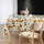 Set jastëkësh karrigje D.D'INTERIEUR Darcy, 4 copa, 38x38 cm, të verdhë me lule