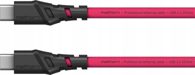 Kabllo USB Mathorn MTC-210 USB-C në USB-C, 2m, USB 3.2 Gen2, magenta
