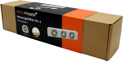 Ngrohës me ventilator RealPower HL-1, 3 ventilatorë, i bardhë