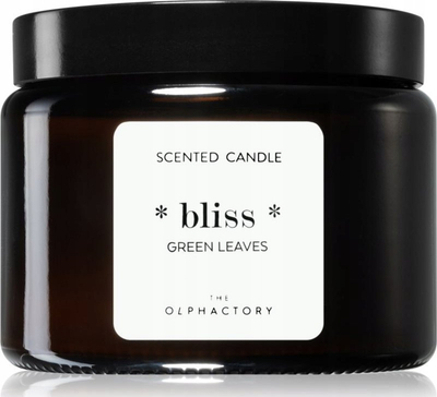 Qiri me aromë The Olphactory Bliss Green Leaves, 360g, kavanoz qelqi, i errtë