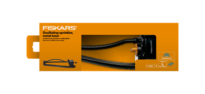 Spërkatës lëkundes Fiskars, zezë/ portokalli