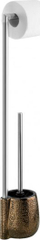 Mbajtëse letre tualeti me furçë Wenko Marrakesh, 72 cm, çelik inox, kafe