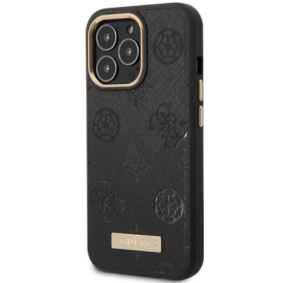 Mbrojtëse telefoni Guess Hard Case iPhone 14 Pro Max, plastikë e fortë, e zezë