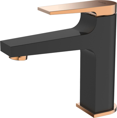 Rubinet lavamani Invena Midnight BU-35-014, i zi mat, rose gold