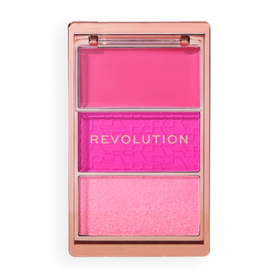 Ruzh Revolution Blush Icon Palette, Hot Pink Flag