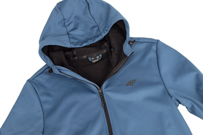 Xhaketë softshell për burra 4F M156, NeoDry 5000, me kapuç, blu
