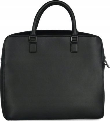 Çantë biznesi Guess Scala, 15.6", lëkurë eco dhe tekstil, e zezë