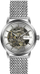 Orë për meshkuj Walter Bach Enger Silver Mesh Watch Automatic WAW-3520, e argjendtë/gjelbër
