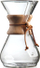 Апарат за кафе Chemex Classic Series, стакло отпорно на топлина, со дрвена јака, проѕирен