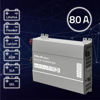 Karikues baterie Qoltec Monolith 51918, 80A, 12-15V DC, i zi