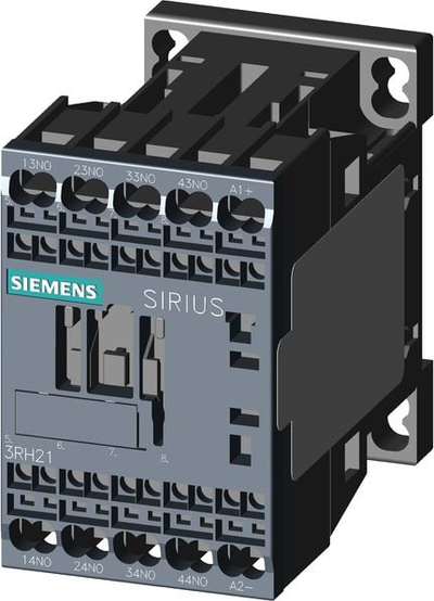 Kontaktor ndihmës Siemens SIRIUS 3RH2140-2BB40, 4 NO, 24V DC, i zi