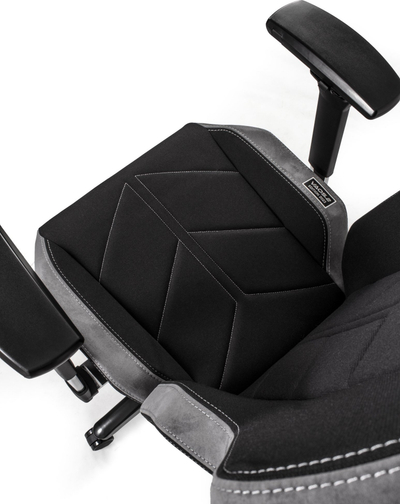 Karrige gaming QUERSUS VAOS.2.1 Titanium Grey, kornizë çeliku, mbushje shkumë Cold-Cure, e zezë gri