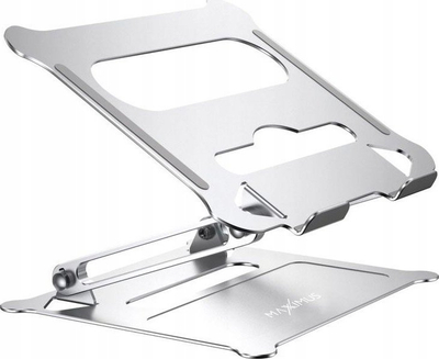 Mbajtëse laptopi Maxximus Fold Pro, e rregullueshme, metal, ngjyrë argjendtë