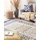 Tapet Cotton Rug Erzincan, 140 x 200 cm, pambuk, bezhë blu e zezë e verdhë