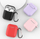 Mbrojtëse silikoni për Apple AirPods 1/2, me karabinë, ngjyrë e zezë