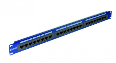 Panel krosimi Emiter, 19" DCN/PPFA-951K-248-C6, 24xRJ45, UTP kat.6, 1U, i kaltër